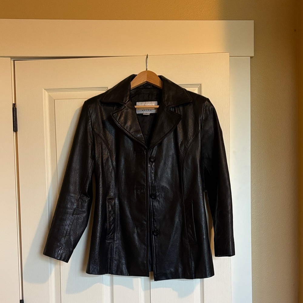 Wilson Black Leather Jacket for Women